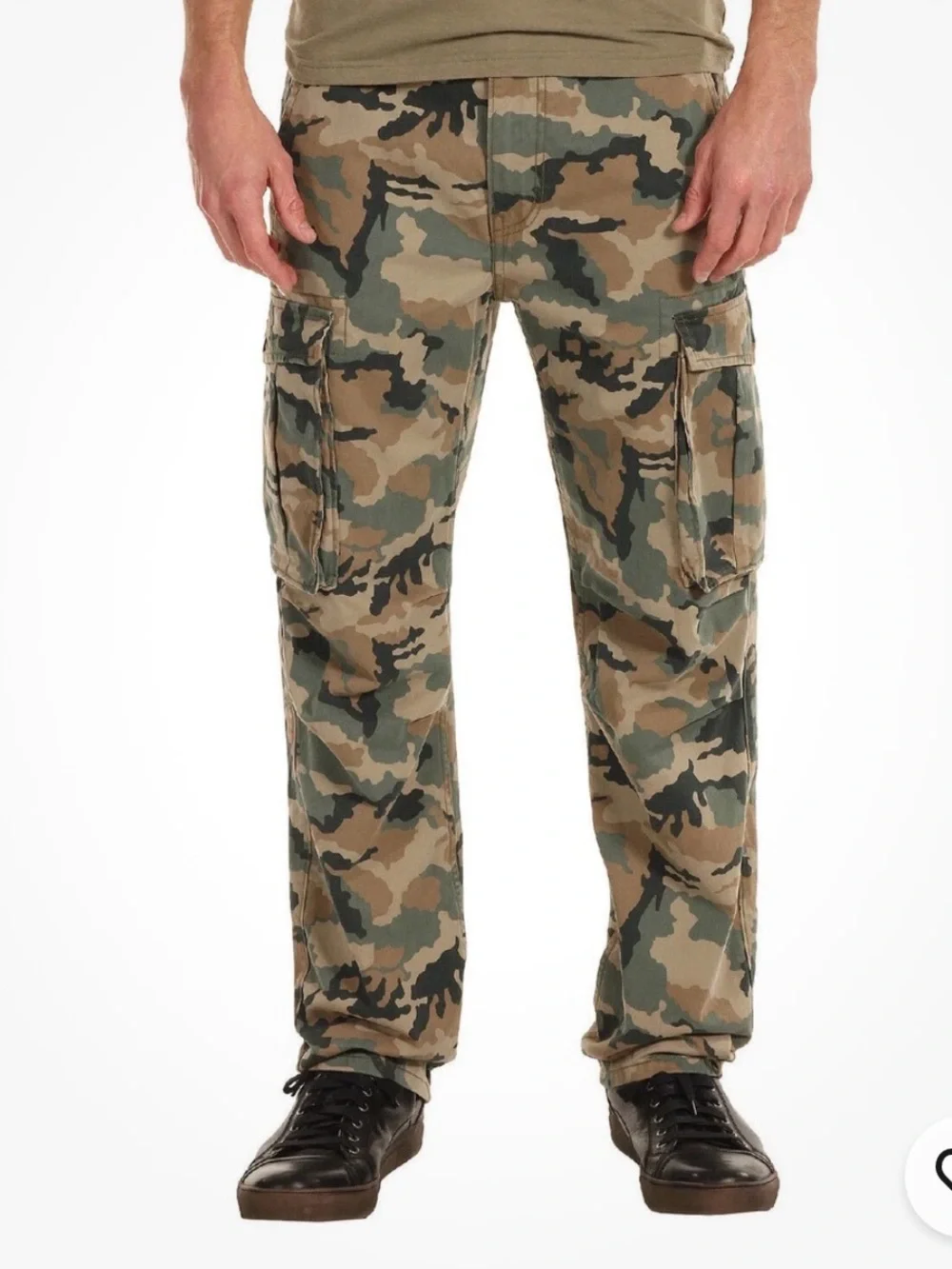 Levi's Men's Camo Cargo Pants in Green and Brown